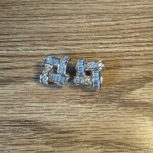 Gold-tone Clear Rhinestone‎ Clip-on Earrings